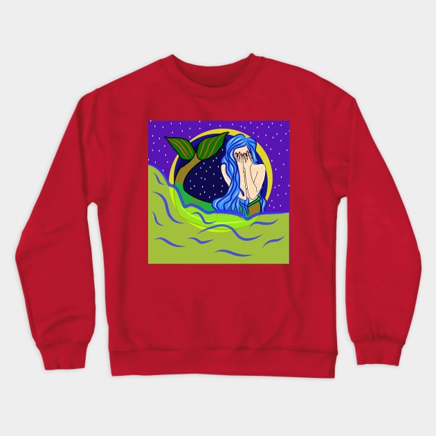 Mermaid shy Crewneck Sweatshirt by Sshirart